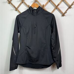 Moret Ultra Track Jacket Active Athletic 1/4 Zip in Black Women's Size M